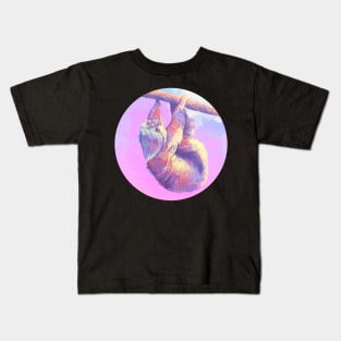 Slow Journey - Sloth Digital Painting Kids T-Shirt